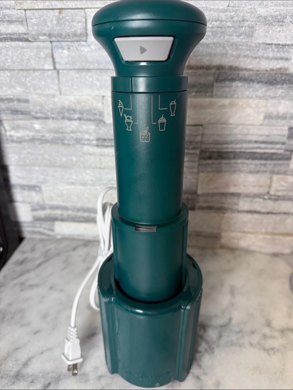 Cuisinart Teal FastFreeze Ice Cream Maker with Three Clear Freezer Canisters